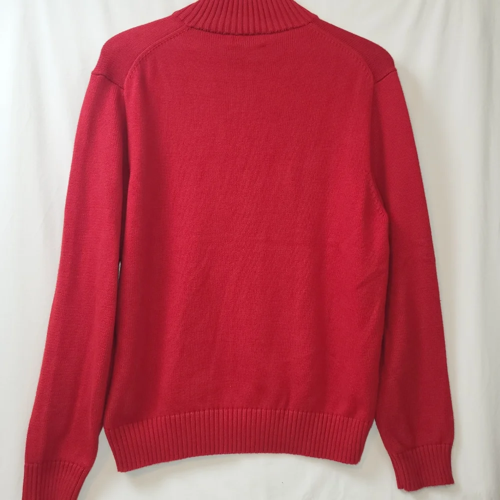 Polo Ralph Lauren Knit‎ Quarter Zip Men's Size XL 100% Cotton Red Pony Logo